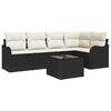 vidaXL Conjunto de Sof&aacute; de Jardim 5 unid. Preto vime PE