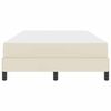 vidaXL Estrutura da Cama com colch&atilde;o Creme 120 x 200 cm tecido