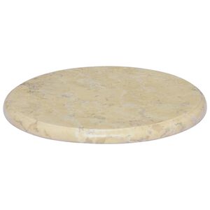 vidaXL Tampo de mesa &Oslash;40x2,5 cm m&aacute;rmore cor creme