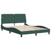 vidaXL Estrutura de cama sem colch&atilde;o 140x200 cm veludo verde-escuro