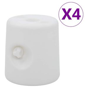 vidaXL Pesos para tenda 4 pcs PE branco