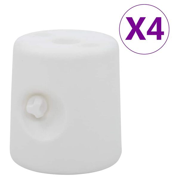 vidaXL Pesos para tenda 4 pcs PE branco