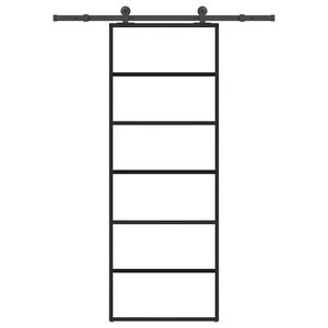 vidaXL Porta deslizante c/ conj. ferragens 76x205cm vidro ESG/alum&iacute;nio