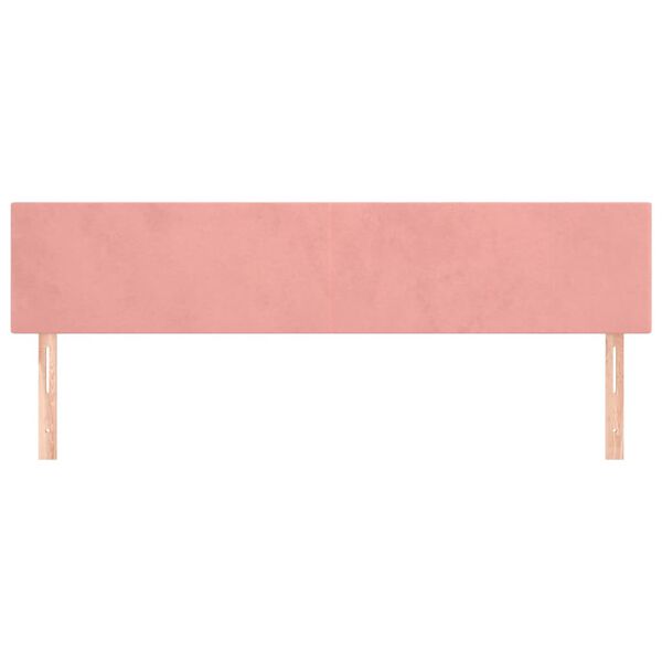 vidaXL Cabeceiras rosa 180x5x78/88 cm veludo
