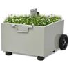 vidaXL Suporte para guarda-sol/vaso floreira de exterior cinzento