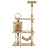 vidaXL &Aacute;rvore para gatos c/postes arranhadores sisal 140 cm bege