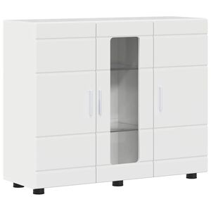 vidaXL Arm&aacute;rio de Madeira Branco Brilhante 88,5 x 30,5 x 73 cm