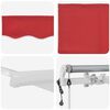 vidaXL Toldo Retr&aacute;til Manual Vermelho 450 &times; 300 cm tecido