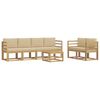 vidaXL Conjunto de Sof&aacute;s para Exterior 7 pcs Branco e Bege