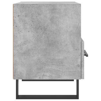 vidaXL Mesa de cabeceira derivados de madeira cinza cimento