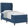vidaXL Cama Box com colch&atilde;o com cabeceira Azul 100 x 200 cm tecido
