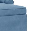 vidaXL Chaise Lounge com Saia Azul 91 x 157 x 91 cm Tecido Canaletado