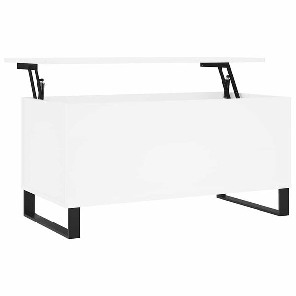 vidaXL Mesa de centro 90x44,5x45 cm derivados de madeira branco