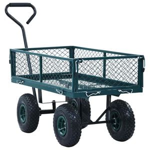 vidaXL Carrinho de m&atilde;o de jardim 250 kg verde