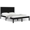 vidaXL Estrutura de cama 140x190 cm madeira de pinho maci&ccedil;a preto