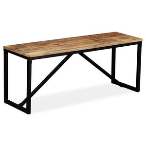 vidaXL Banco em madeira de mangueira maci&ccedil;a 110x35x45 cm