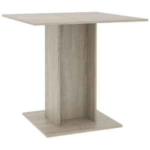 vidaXL Mesa de jantar 80x80x75 cm contraplacado carvalho sonoma