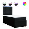 vidaXL Cama com molas/colch&atilde;o 90x190 cm tecido preto