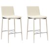 vidaXL 3 pcs conjunto de bar couro artificial cor creme