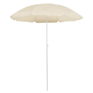 vidaXL Guarda-sol de jardim com poste de a&ccedil;o 180 cm cor areia