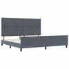 vidaXL Cama Box com cabeceira Cinzento escuro 200 x 200 cm Veludo
