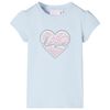 T-shirt para crian&ccedil;a azul-claro 116
