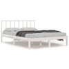 vidaXL Estrutura de cama pequena casal 120x190 cm pinho maci&ccedil;o branco