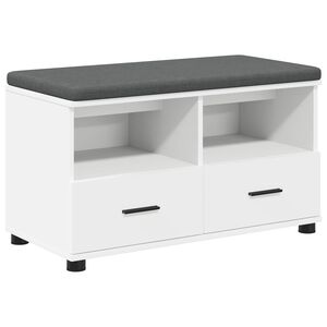 vidaXL Banco de Hall Branco 80 x 38 x 46 cm