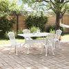 vidaXL Conjunto de Jantar para Jardim 5 pcs Branco Alum&iacute;nio