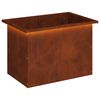 vidaXL Floreira de jardim com LED Ferro Enferrujado 40 x 60 x 40 cm