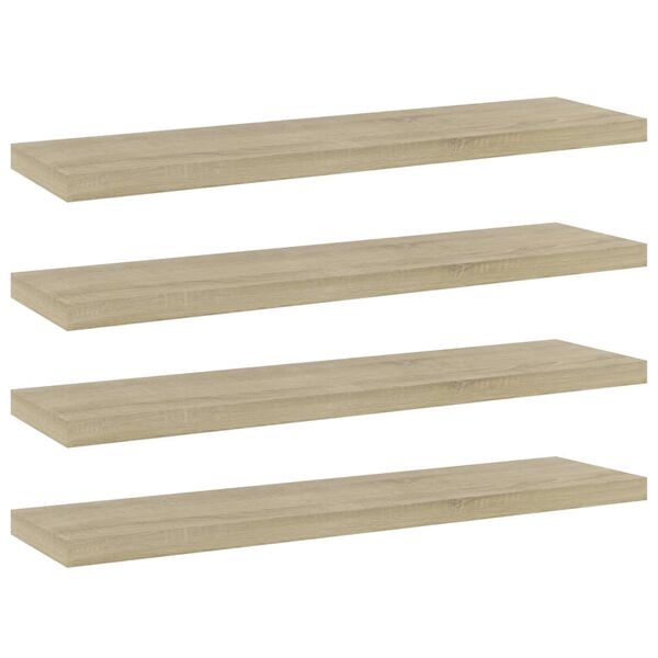 vidaXL Prateleiras 4 pcs 40x10x1,5cm derivados madeira carvalho sonoma