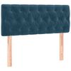 vidaXL Cabeceira de cama veludo 100x7x78/88 cm azul-escuro