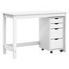 vidaXL Mesa e Arm&aacute;rio sobre Rodas MOSS 2 pcs Branco