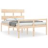 vidaXL Cama para idosos com cabeceira 140x190 cm madeira maci&ccedil;a