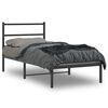 vidaXL Estrutura de cama com cabeceira 90x200 cm metal preto