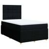 vidaXL Cama boxspring com colch&atilde;o 120x190 cm tecido preto