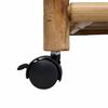 vidaXL Carrinho de Vinho com Rodas Natural 85 x 50 x 93 cm Bambu