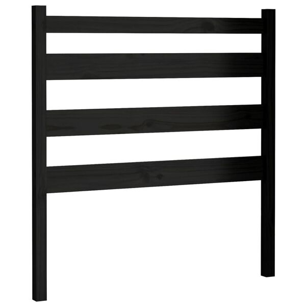 vidaXL Cabeceira de cama 96x4x100 cm pinho maciço preto