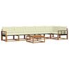 vidaXL Conjunto de Sof&aacute;s para Exterior 7 pcs Natural e Creme