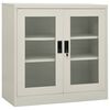 vidaXL Arm&aacute;rio de escrit&oacute;rio 90x40x90 cm a&ccedil;o cinzento-claro