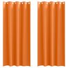 vidaXL Cortinas Blackout com Argolas 2 pcs Laranja Brilhante