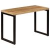 vidaXL Mesa de jantar 115x55x76 cm madeira de mangueira maci&ccedil;a e a&ccedil;o