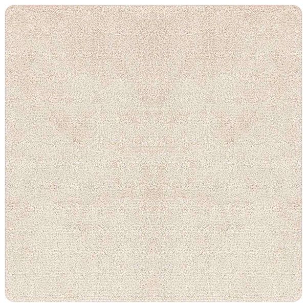 vidaXL Tapete Shaggy Antiderrapante Creme 120 x 120 cm PP