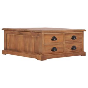 vidaXL Mesa de centro 68x68x30 cm madeira de teca maci&ccedil;a