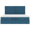 vidaXL Estrutura cama otomana colch&otilde;es 180x200 cm veludo azul escuro