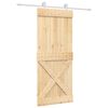 vidaXL Porta Deslizante Natural e Branco 85 x 210 cm