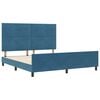 vidaXL Cama Box com cabeceira Azul Escuro 180 x 200 cm Veludo