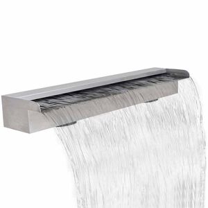 vidaXL Fonte para piscina retangular 90 cm a&ccedil;o inoxid&aacute;vel