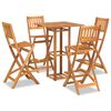 vidaXL 5 pcs conjunto de bar para exterior madeira de ac&aacute;cia maci&ccedil;a