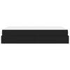 vidaXL Estrutura de cama com colch&atilde;o com colch&atilde;o 2 pcs Preto PVC